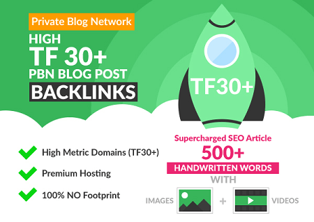 Buy Quality HIGH TF PBN Blog Post Backlinks